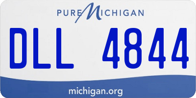 MI license plate DLL4844