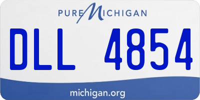 MI license plate DLL4854