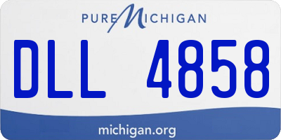 MI license plate DLL4858