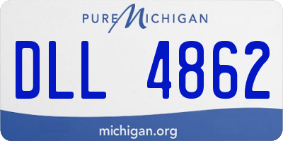 MI license plate DLL4862