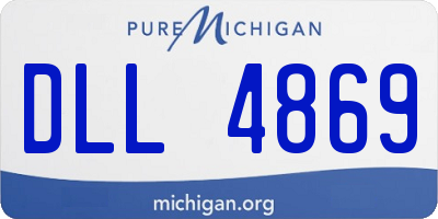 MI license plate DLL4869