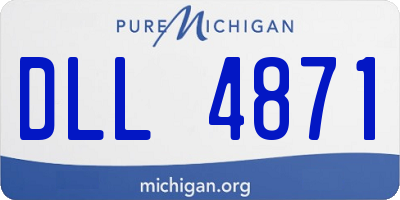 MI license plate DLL4871