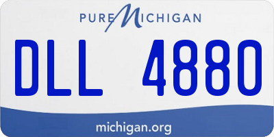 MI license plate DLL4880