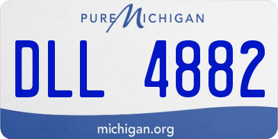 MI license plate DLL4882