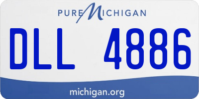 MI license plate DLL4886