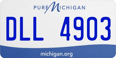 MI license plate DLL4903