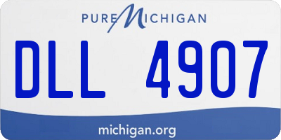 MI license plate DLL4907