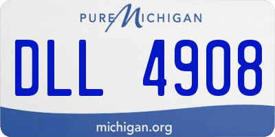 MI license plate DLL4908