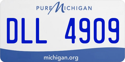 MI license plate DLL4909