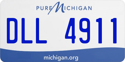 MI license plate DLL4911