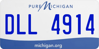 MI license plate DLL4914