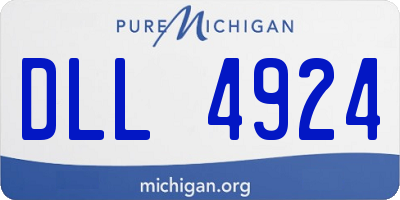 MI license plate DLL4924