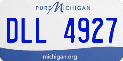 MI license plate DLL4927