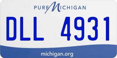 MI license plate DLL4931