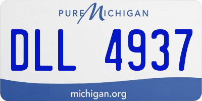 MI license plate DLL4937