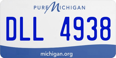MI license plate DLL4938