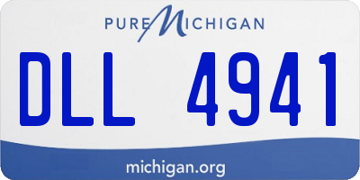 MI license plate DLL4941