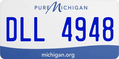MI license plate DLL4948