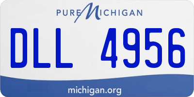 MI license plate DLL4956