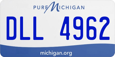 MI license plate DLL4962