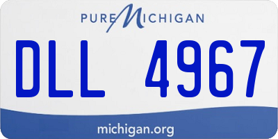 MI license plate DLL4967