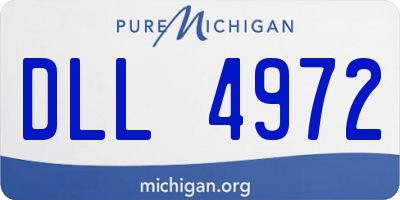 MI license plate DLL4972