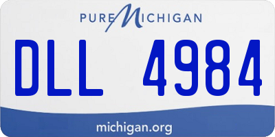 MI license plate DLL4984