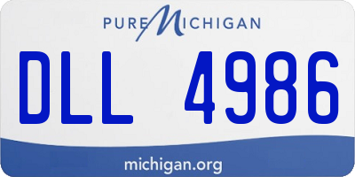 MI license plate DLL4986