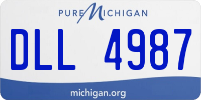 MI license plate DLL4987
