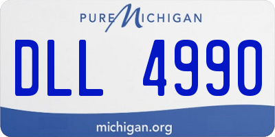 MI license plate DLL4990