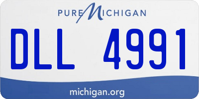MI license plate DLL4991