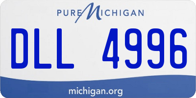MI license plate DLL4996