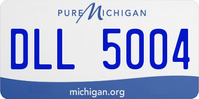 MI license plate DLL5004