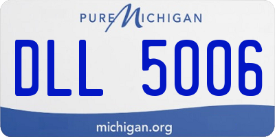 MI license plate DLL5006