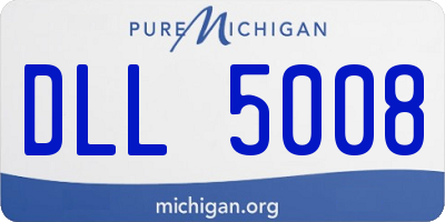 MI license plate DLL5008
