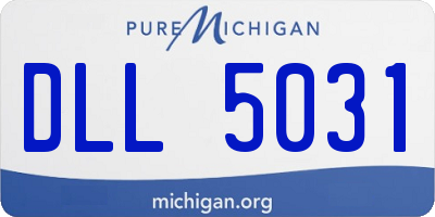 MI license plate DLL5031