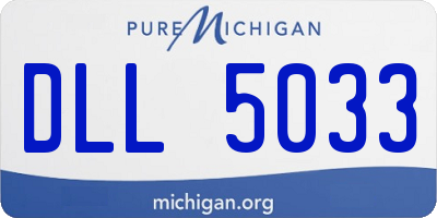 MI license plate DLL5033