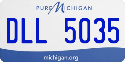 MI license plate DLL5035