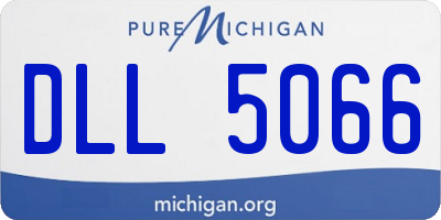MI license plate DLL5066