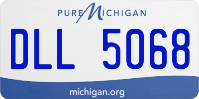MI license plate DLL5068