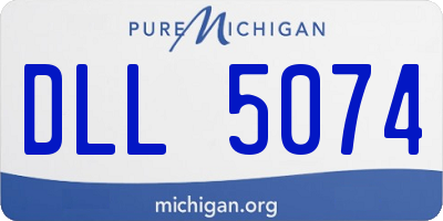 MI license plate DLL5074