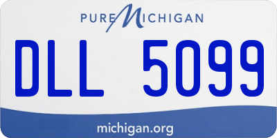 MI license plate DLL5099