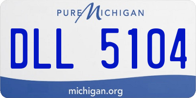 MI license plate DLL5104