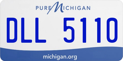MI license plate DLL5110