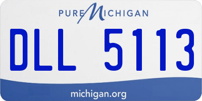 MI license plate DLL5113