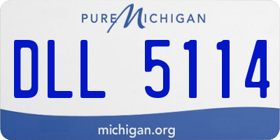 MI license plate DLL5114