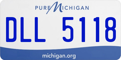 MI license plate DLL5118