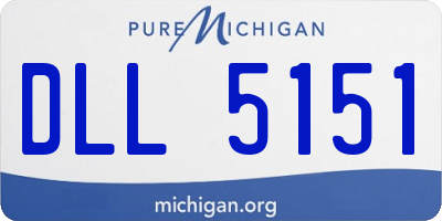 MI license plate DLL5151
