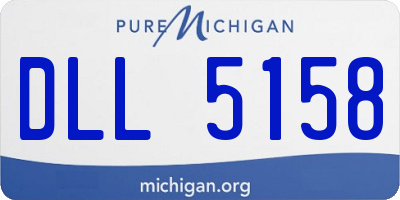 MI license plate DLL5158