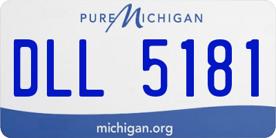 MI license plate DLL5181
